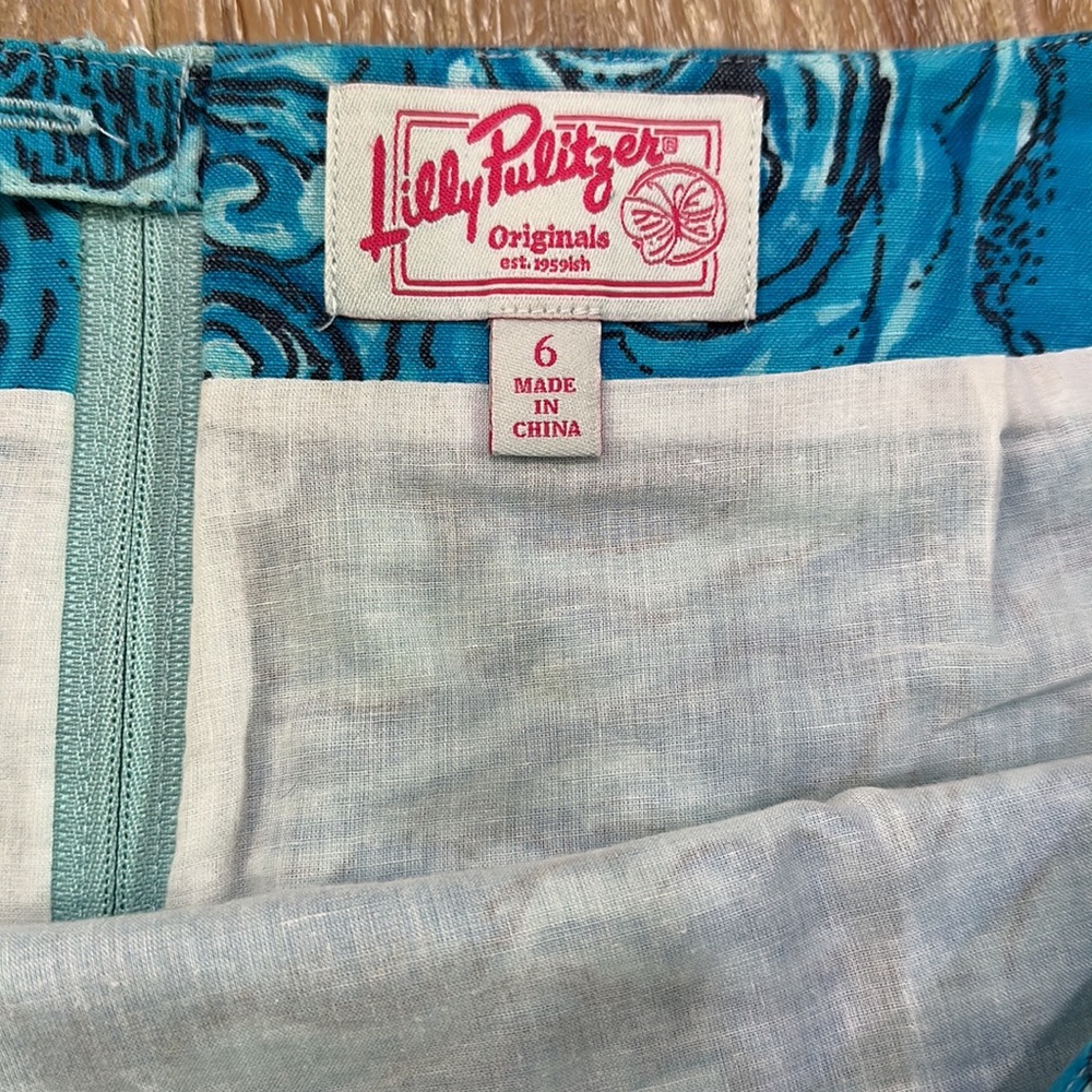 🦄 Rare Htf Holy Grail Lilly Pulitzer Goslings’s Dark N Stormy Roslyn Skirt 6 - Picture 8 of 11